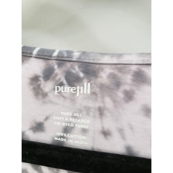 NEW J. Jill Tunic T-Shirt Pure Soft & Relaxed Tie-Dye Long Sleeve Smokey Mauve - Picture 4 of 6